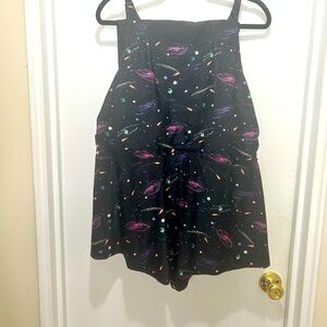 Two Piece Swimsuit with Galaxy Print Top